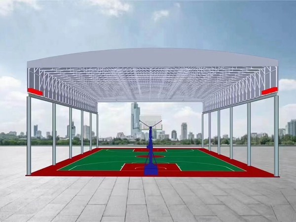 篮球场电动遮阳篷